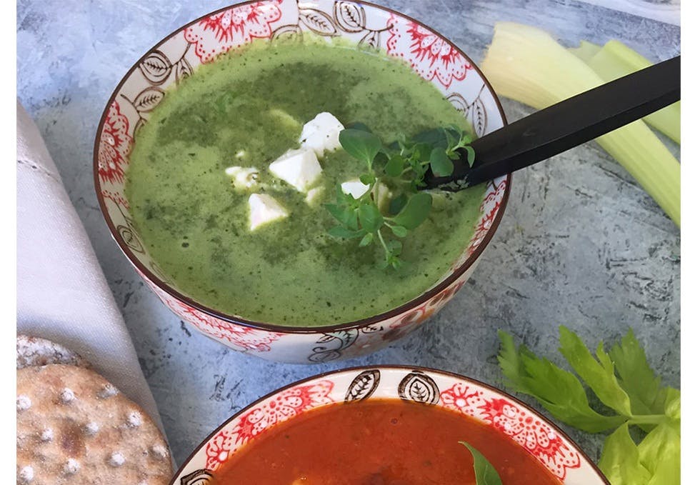 Spinatsuppe med fetaost
